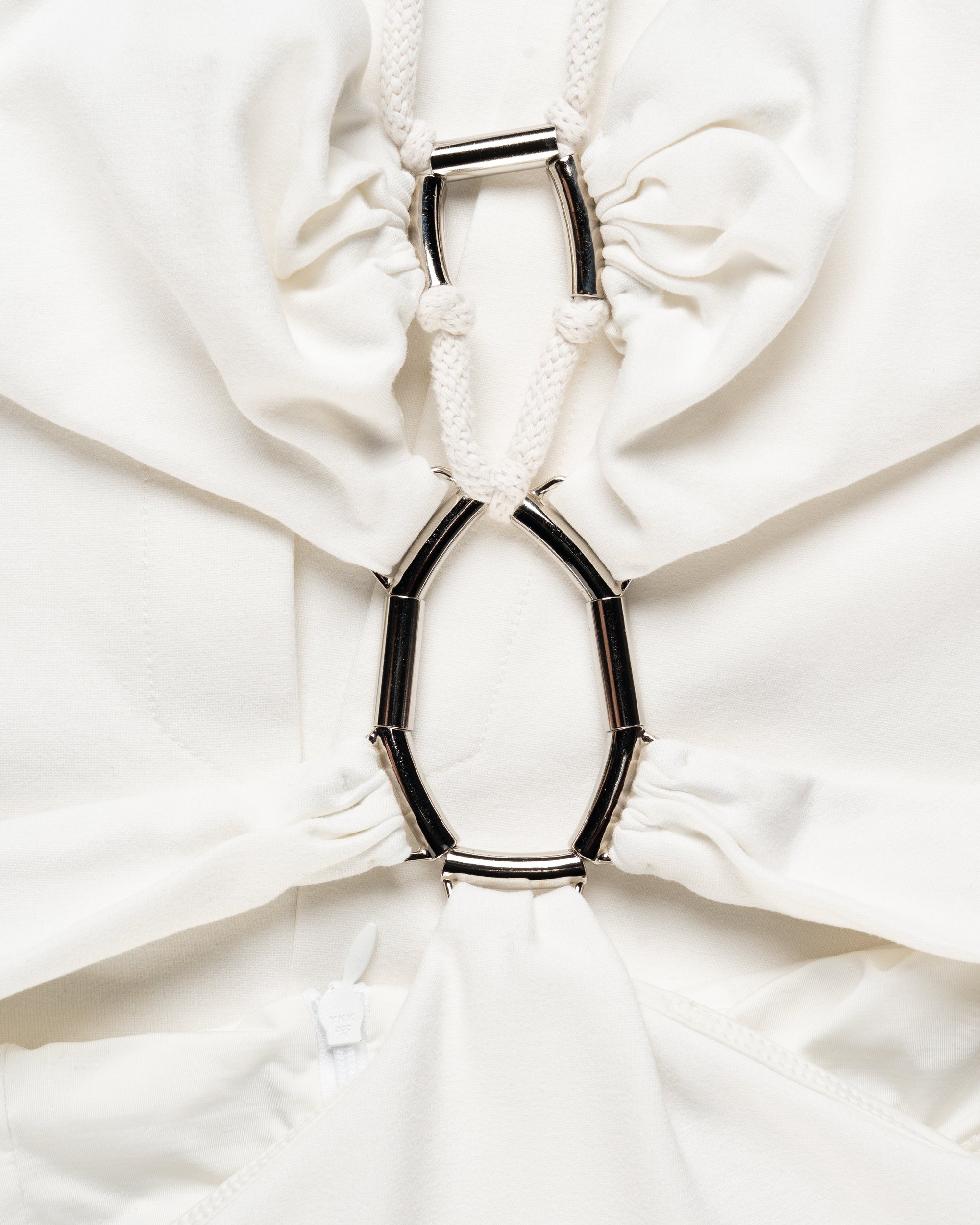 MISBHV 1-OF-1 metal frame open back white dress