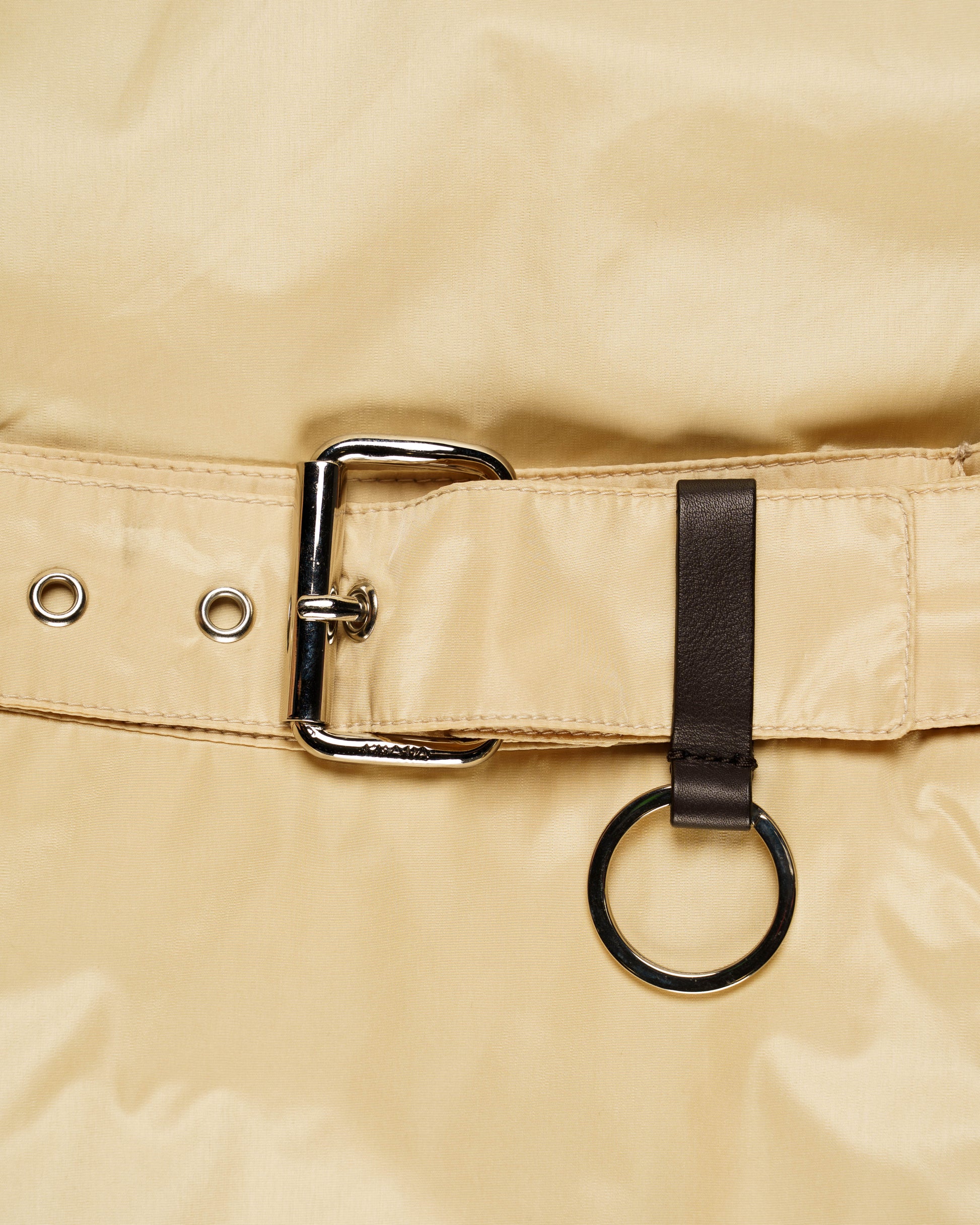 Prada Sport beige nylon belted skirt - 38 Prada