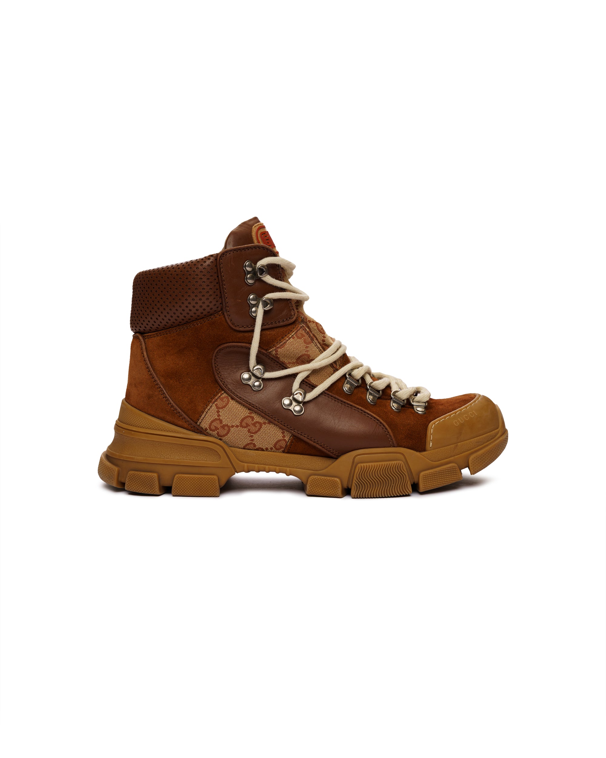 Gucci Flashtrek monogram brown hiking boots
