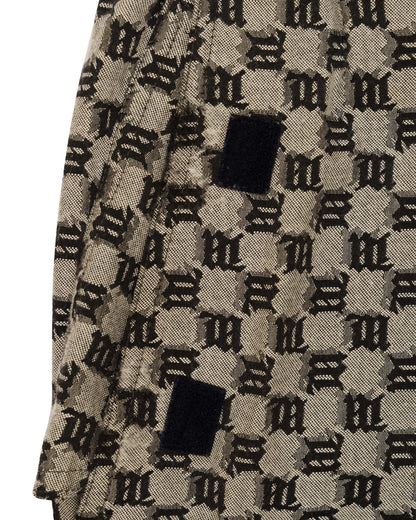 MISBHV "M' monogram brown cargo shorts
