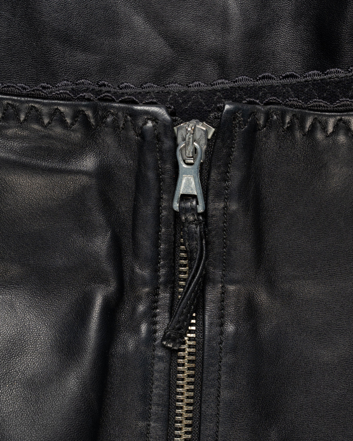Jean Paul Gaultier Re-edition Spring-Summer 1987 paneled leather mini skirt