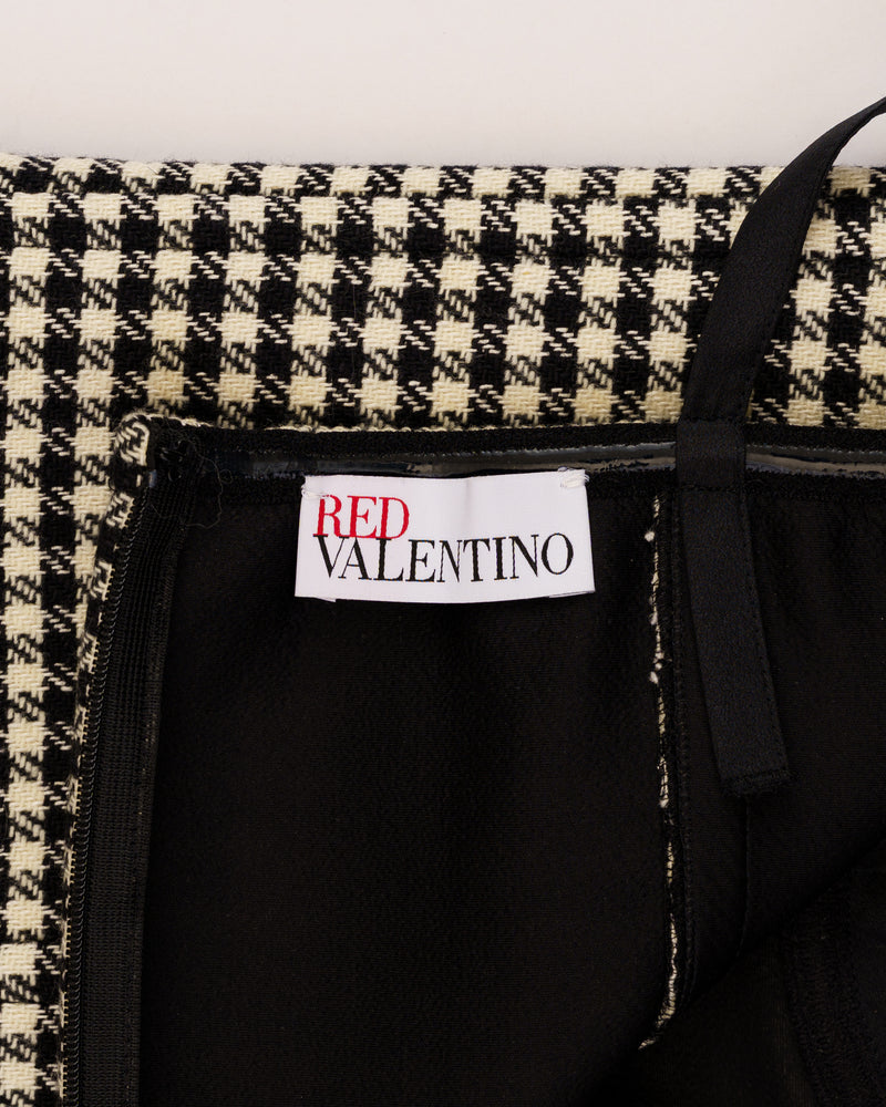 ValentinoRED Houndstooth corset dress thumbnail