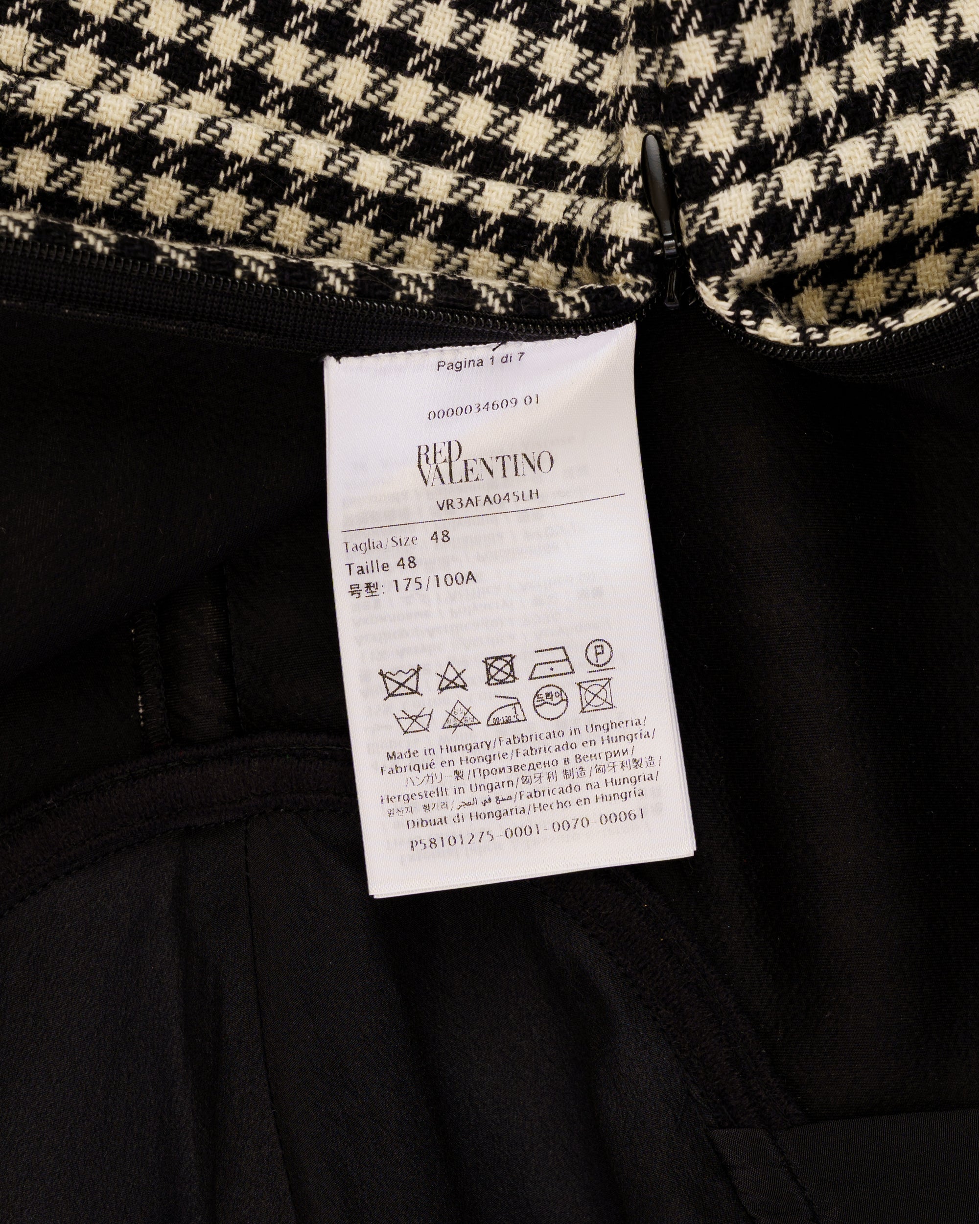 ValentinoRED Houndstooth corset dress