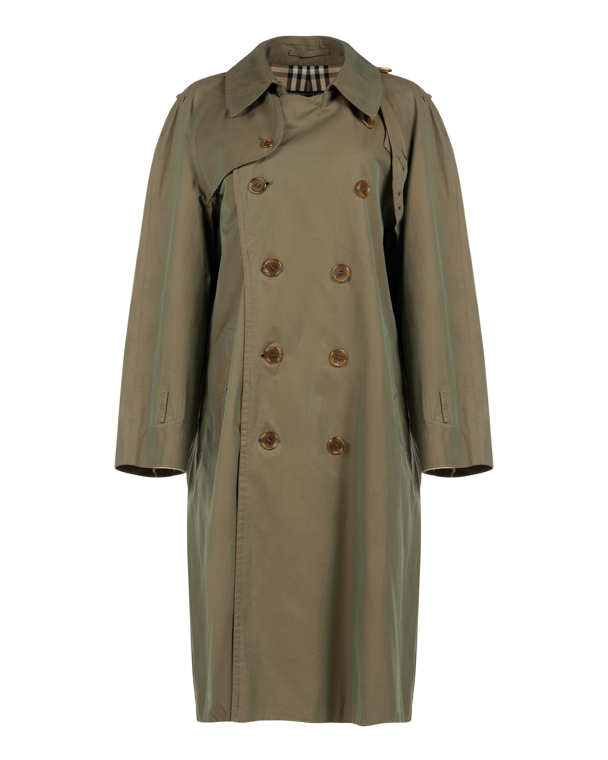 Burberrys "Highbury" Yew-green double-breasted coat Burberrys