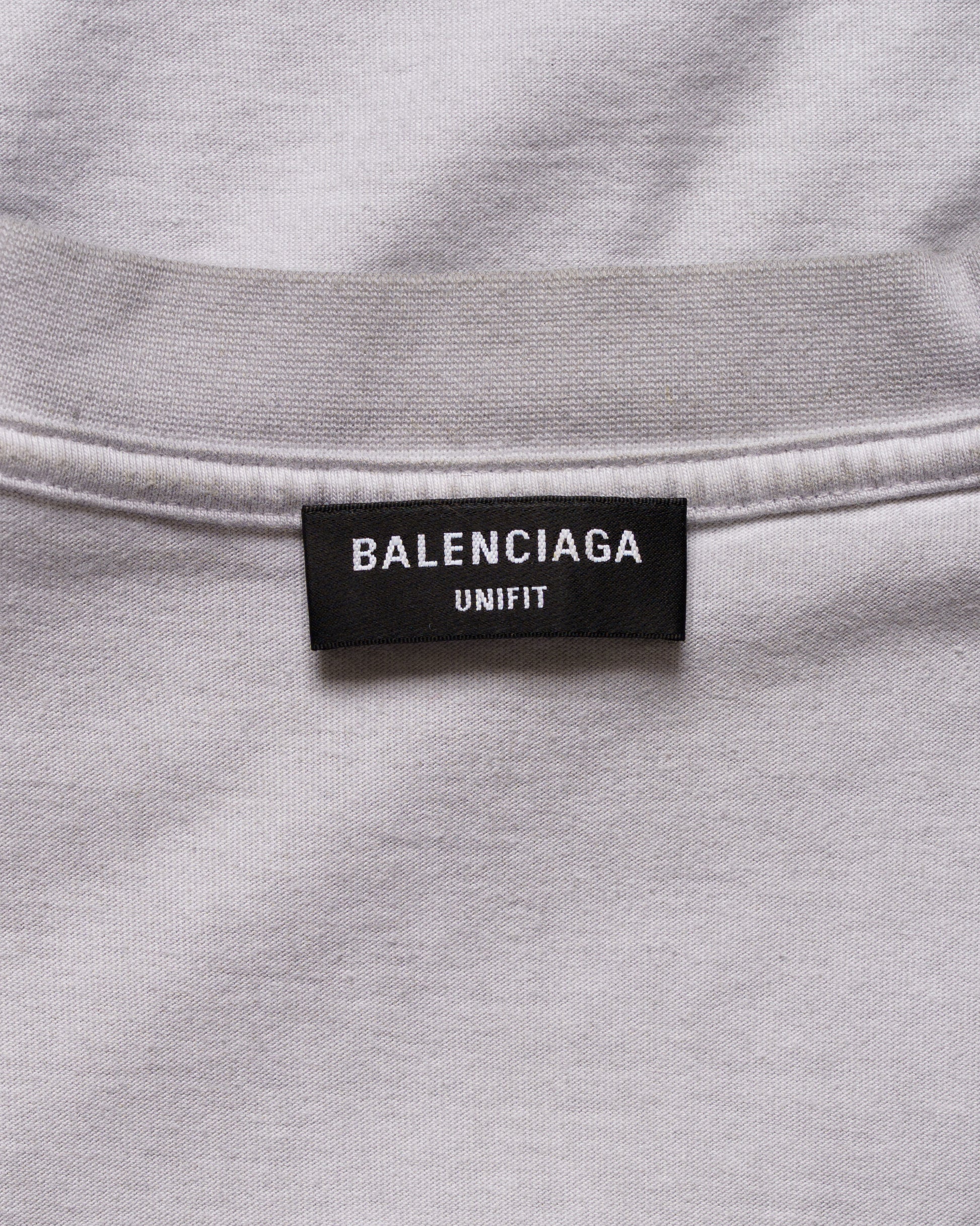 Balenciaga metal logo distressed oversized grey t-shirt Balenciaga