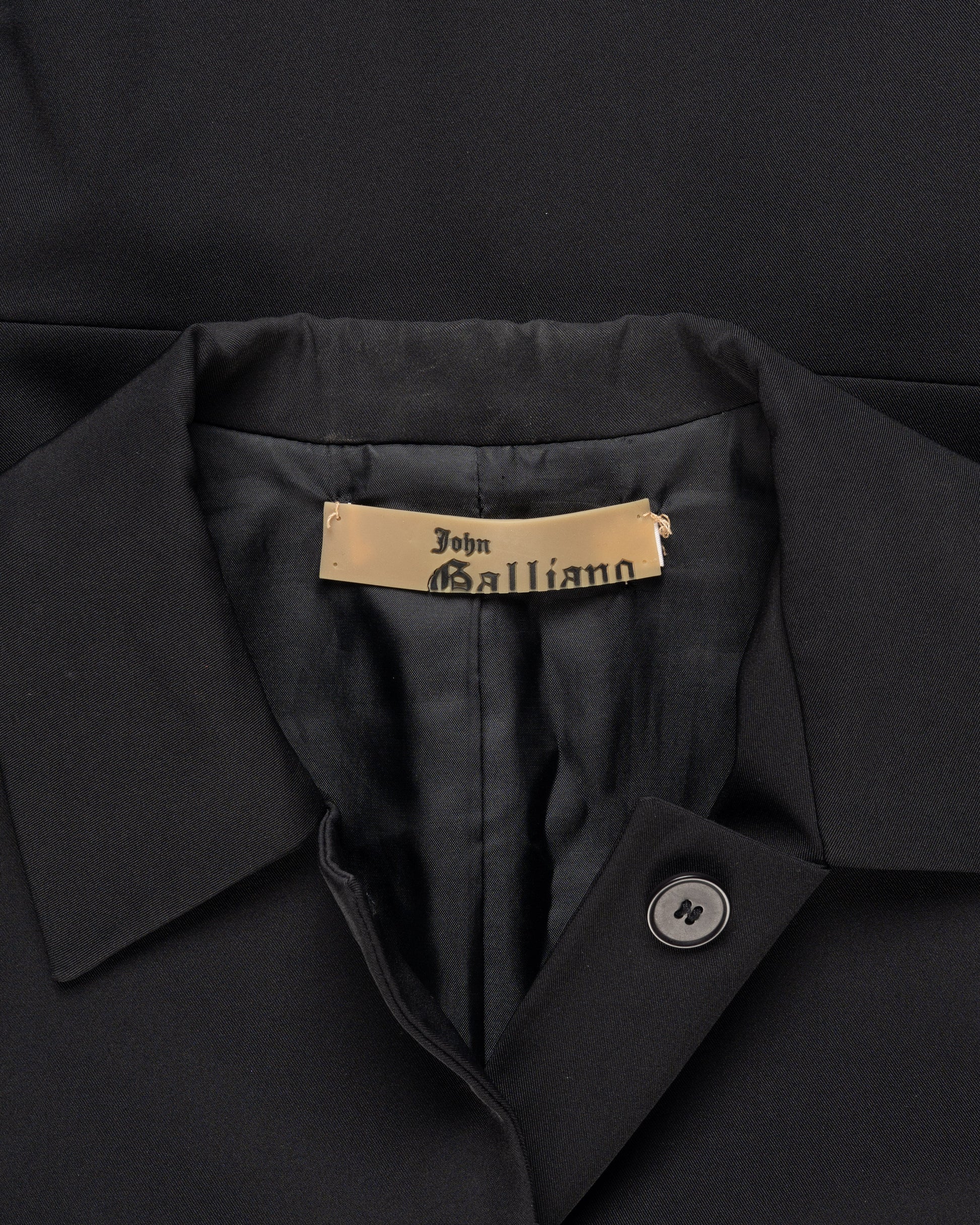 John Galliano gabardine single-breasted blazer jacket John