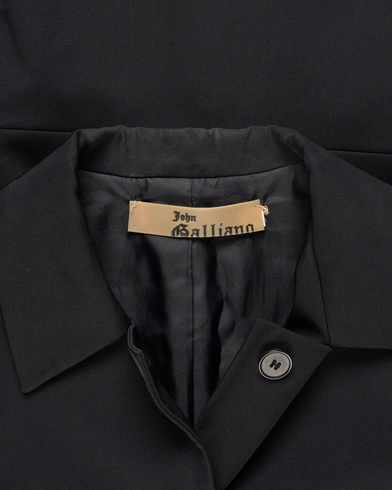 John Galliano gabardine single-breasted blazer jacket thumbnail