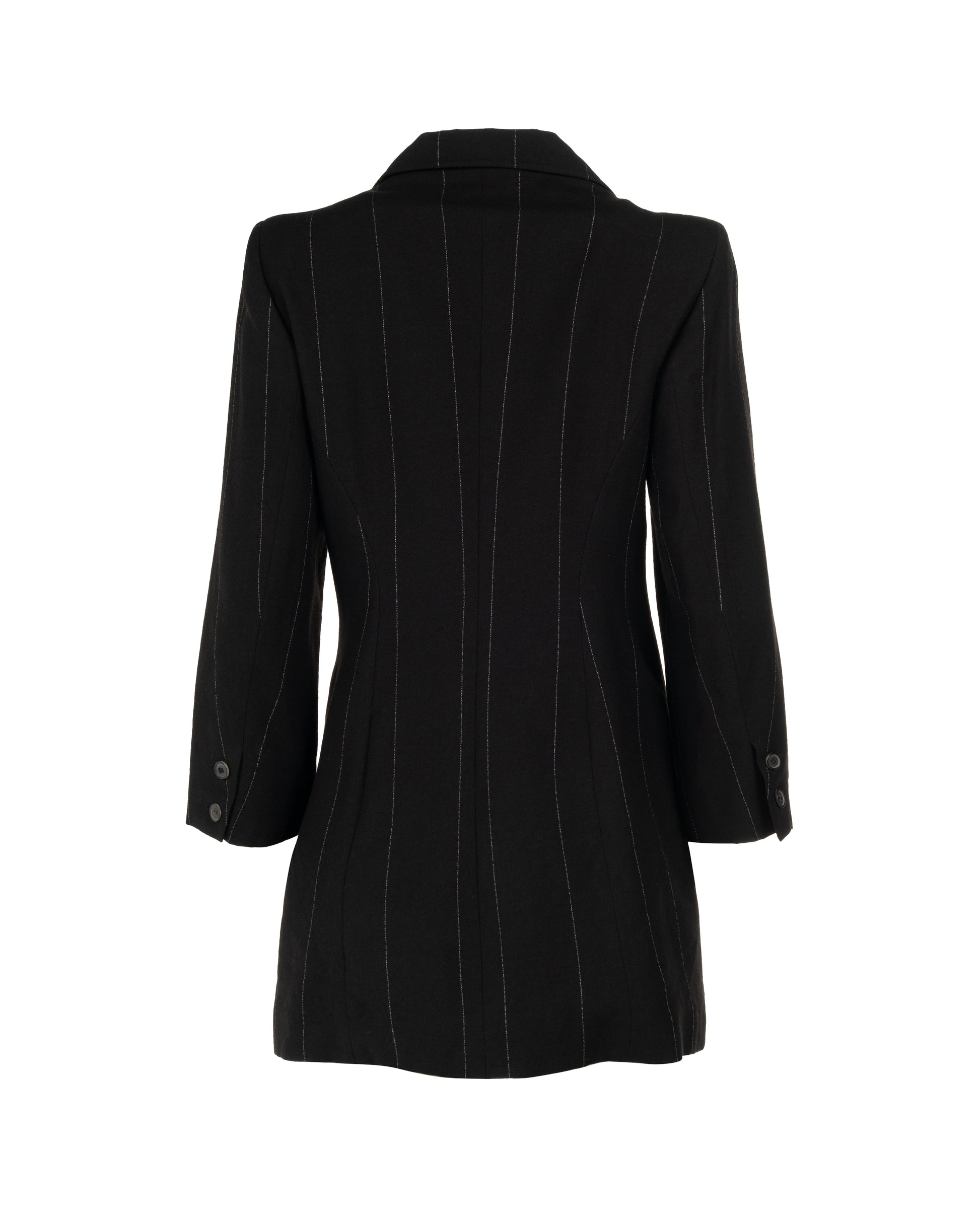 Ann Demeulemeester Pinstripe elongated laine blazer jacket Ann