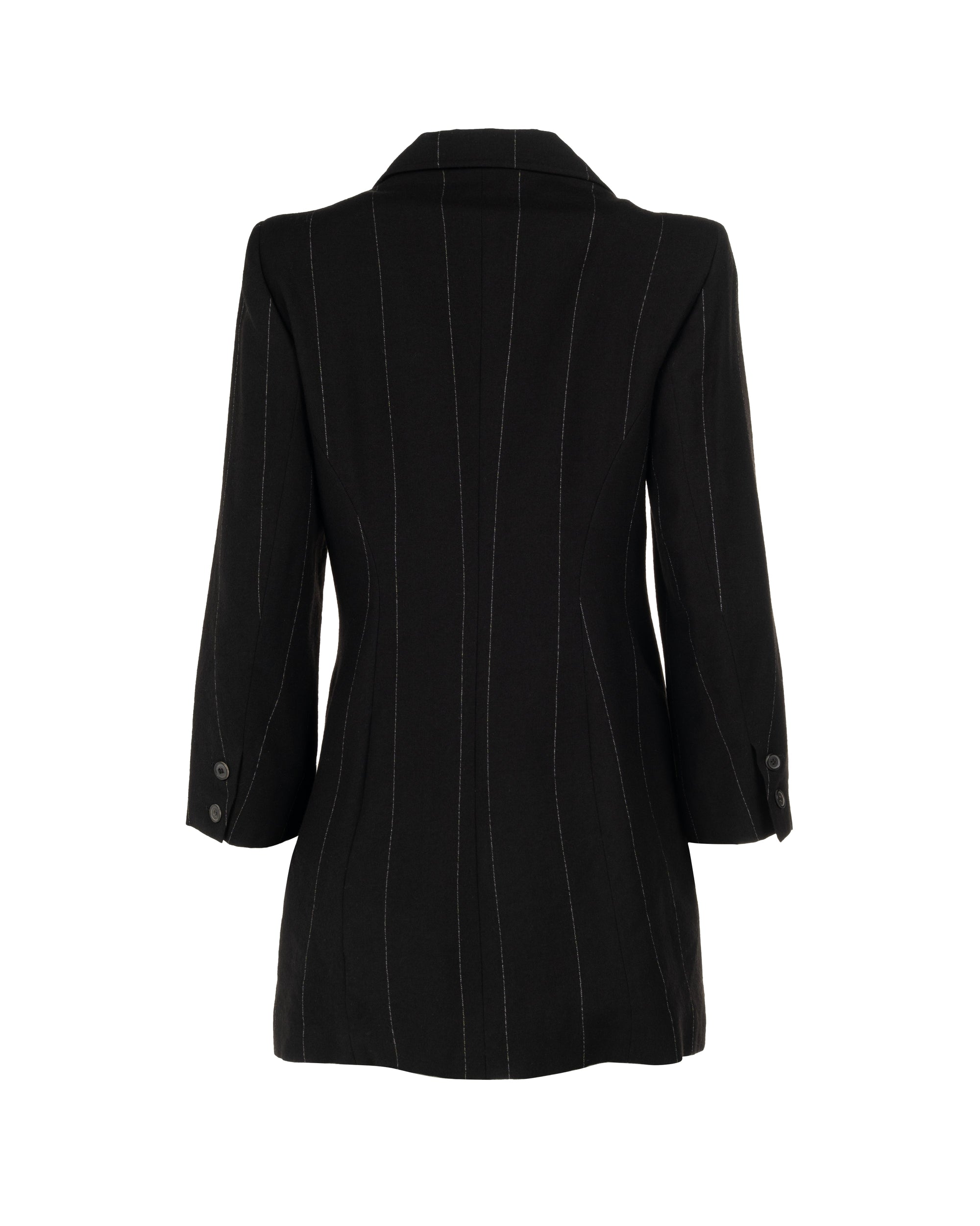 Ann Demeulemeester Pinstripe elongated laine blazer jacket