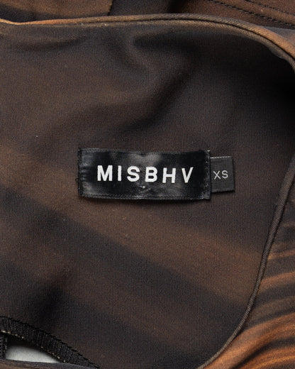 MISBHV 1-OF-1 rhinestones-embellished Tribal mesh top MISBHV