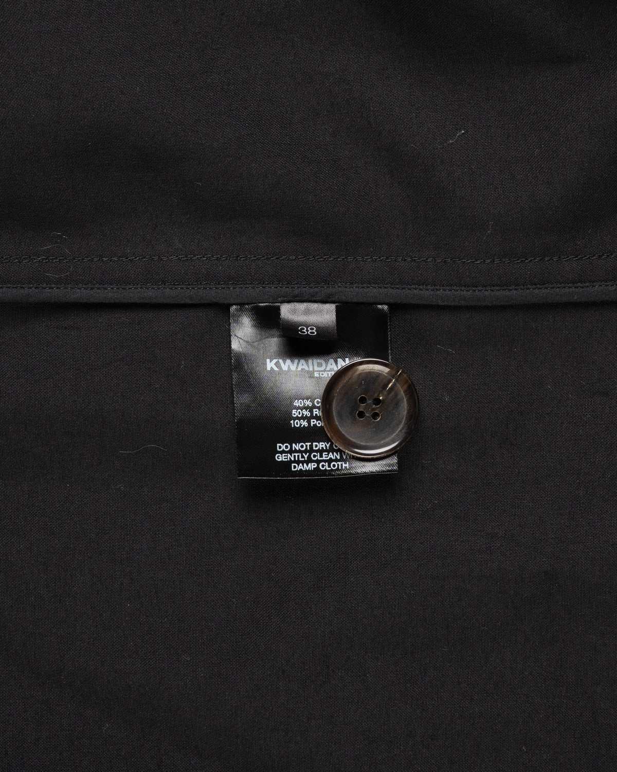 Kwaidan Editions single-breasted rubber black coat