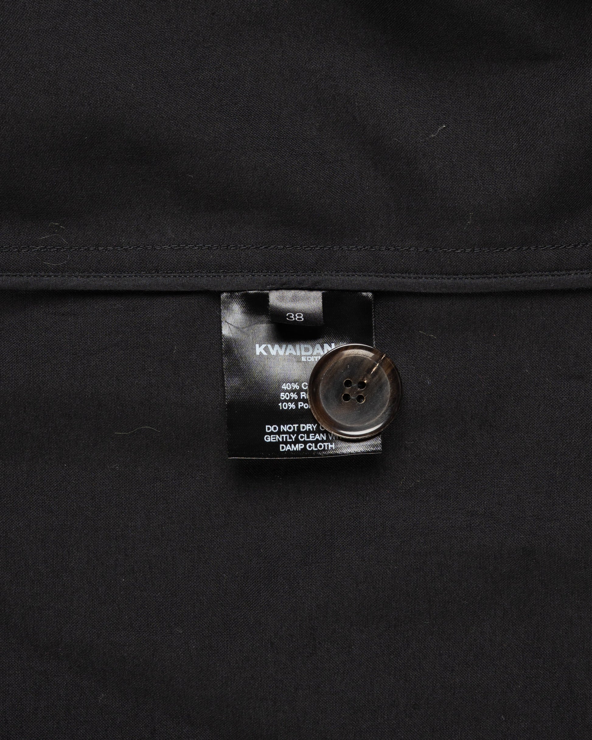 Kwaidan Editions single-breasted rubber black coat Kwaidan