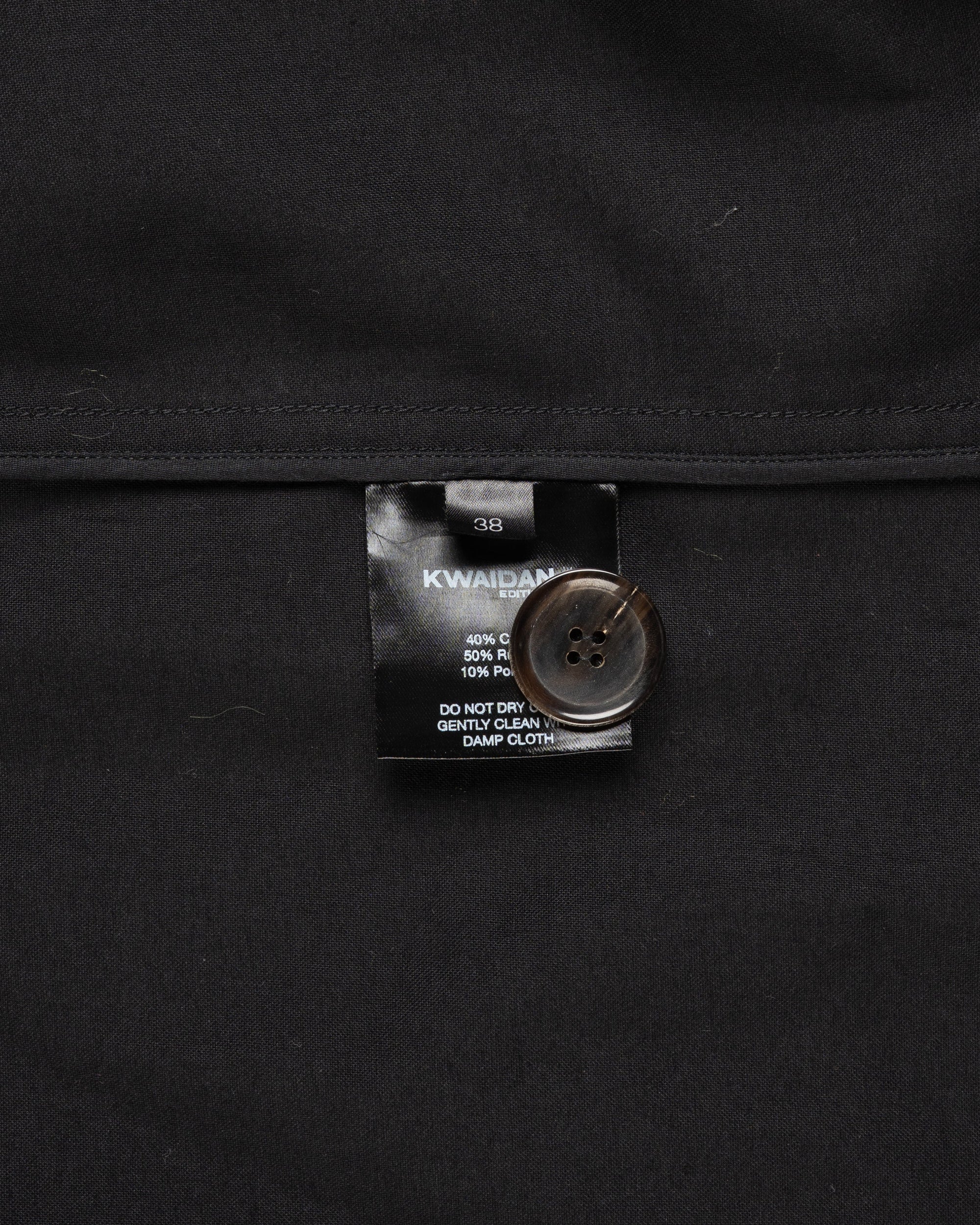 Kwaidan Editions single-breasted rubber black coat