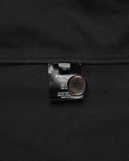 Kwaidan Editions single-breasted rubber black coat Kwaidan