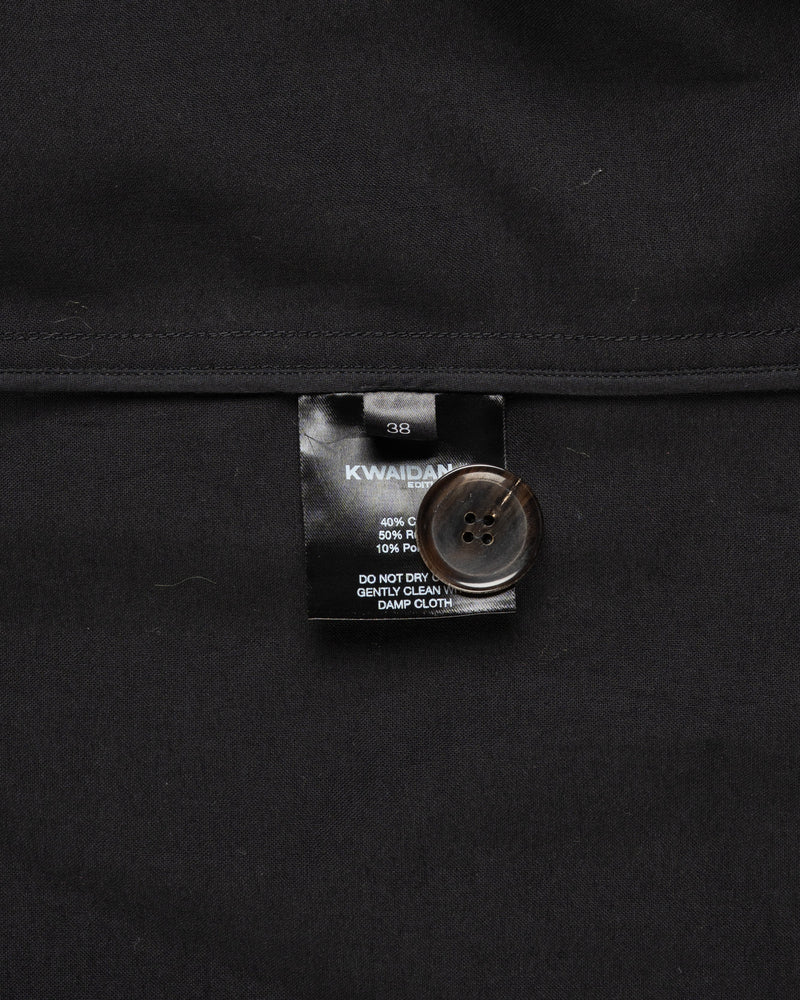 Kwaidan Editions single-breasted rubber black coat thumbnail