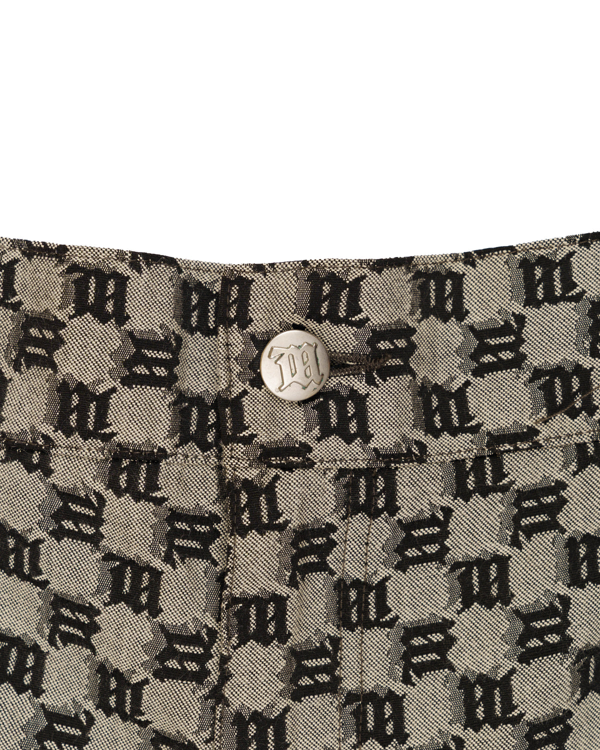 MISBHV "M' monogram brown cargo shorts