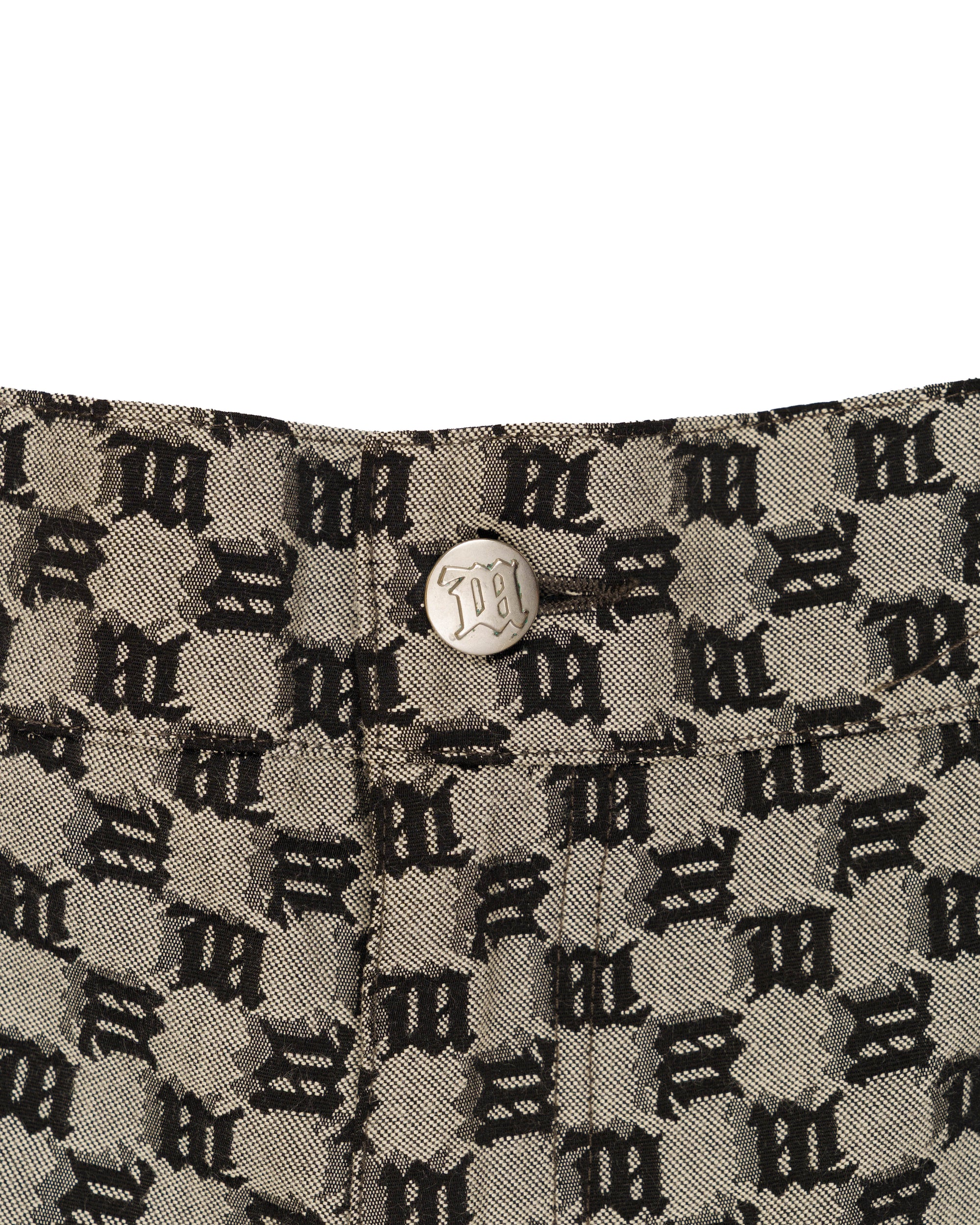 MISBHV "M' monogram brown cargo shorts