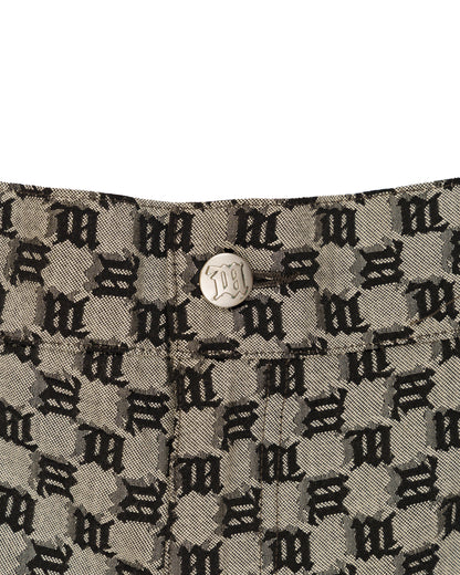 MISBHV "M' monogram brown cargo shorts