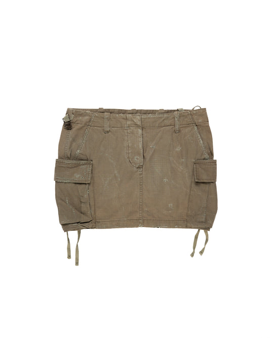 Balmain military cargo technical nylon mini skirt - Balmain