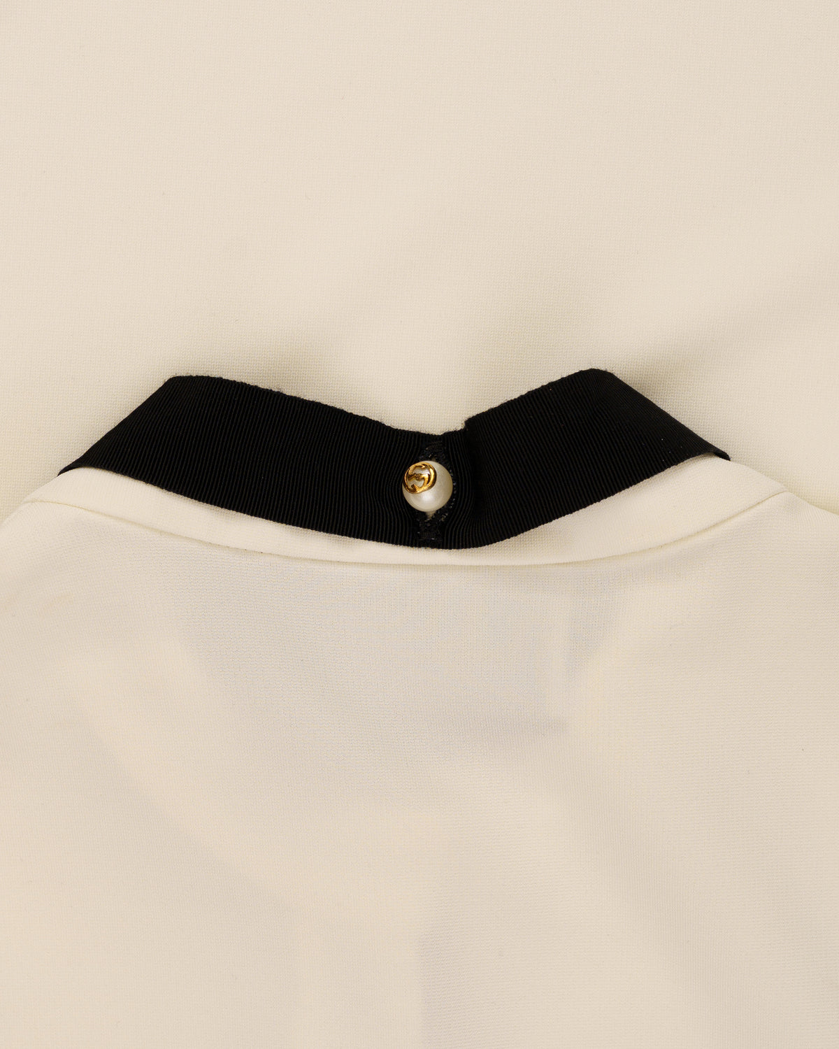 Gucci pearl-buttoned viscose white dress