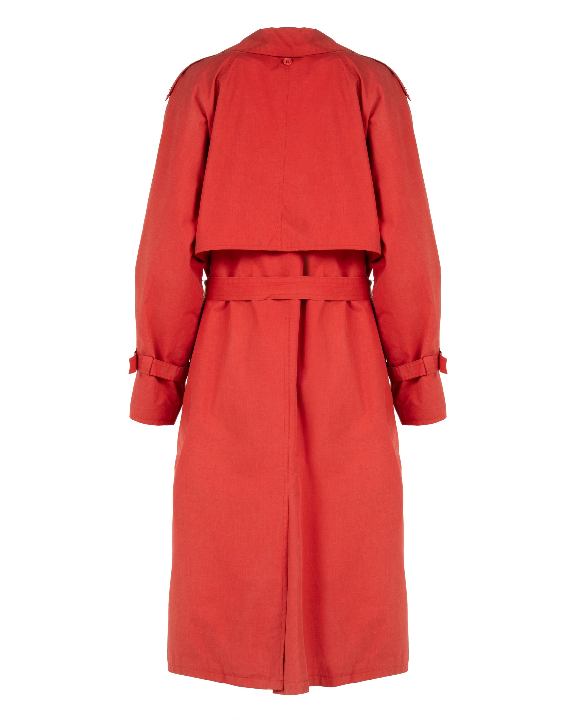 Balenciaga 1980s double-breasted red trench coat