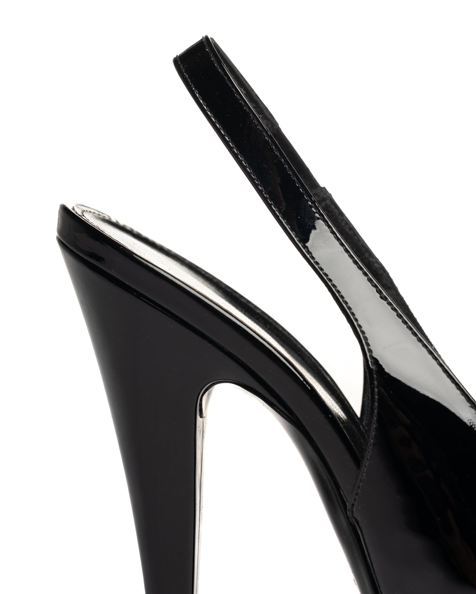 Saint Laurent Nico 110 patent leather slingback heels - 39.5 Saint