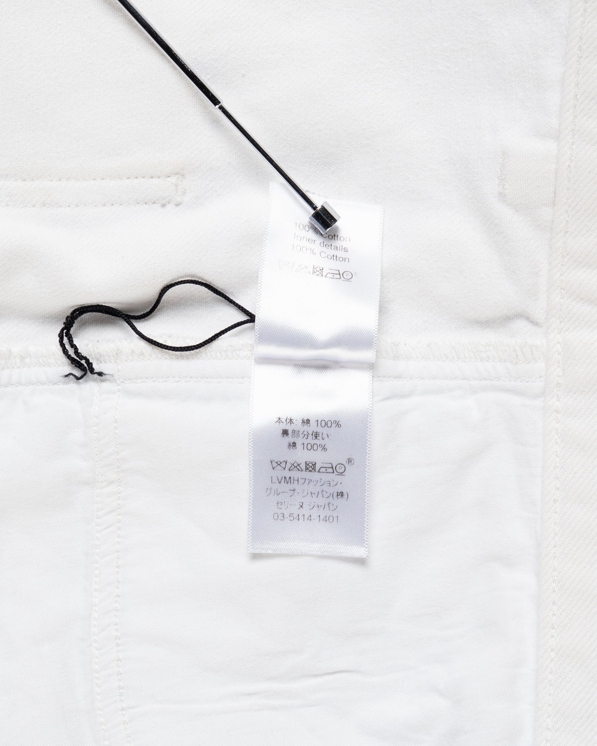 Spodnie jeansowe Celine, białe, o kroju tailored