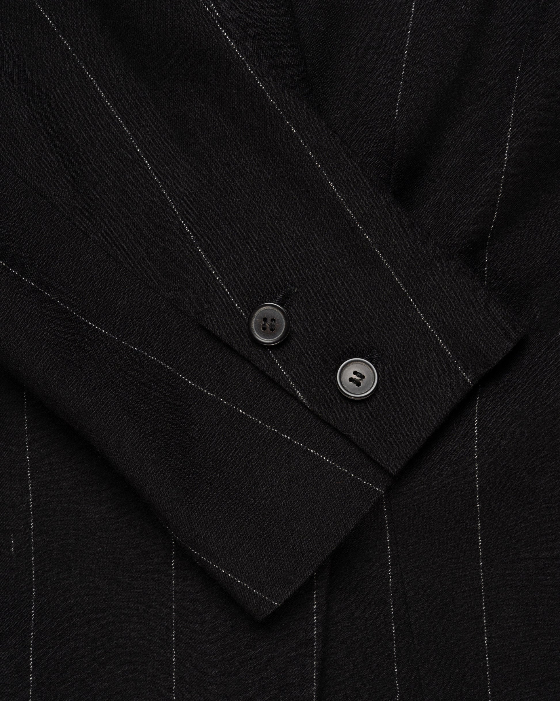Ann Demeulemeester Pinstripe elongated laine blazer jacket Ann