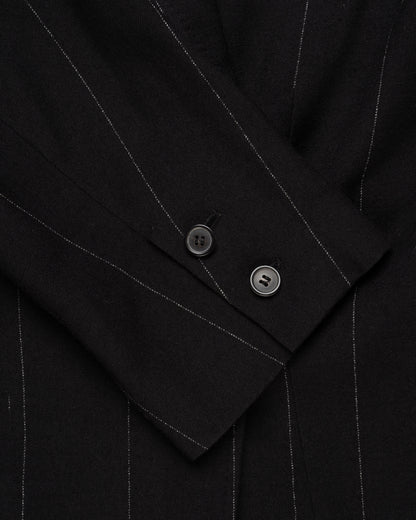 Ann Demeulemeester Pinstripe elongated laine blazer jacket Ann