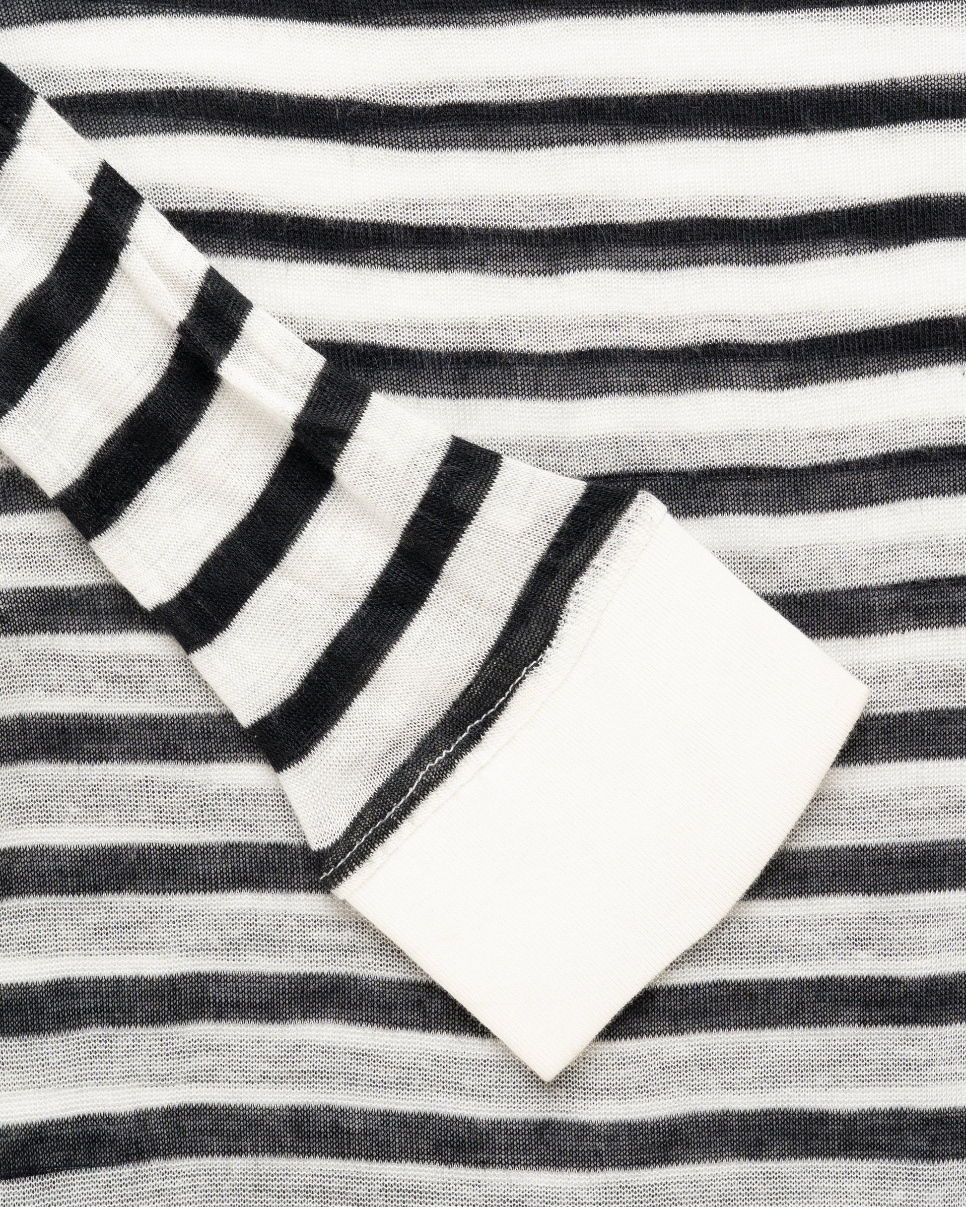 T by Alexander Wang see-through striped long sleeve t-shirt T