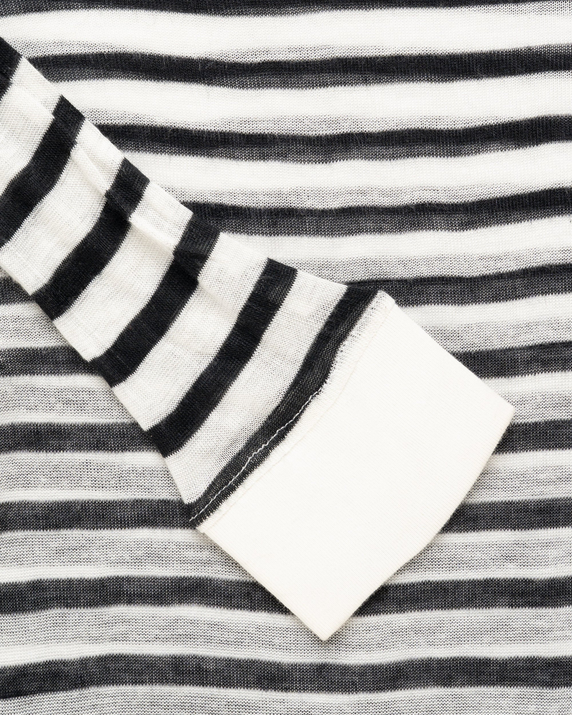 T by Alexander Wang see-through striped long sleeve t-shirt