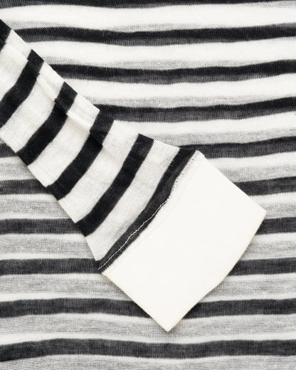 T by Alexander Wang see-through striped long sleeve t-shirt T