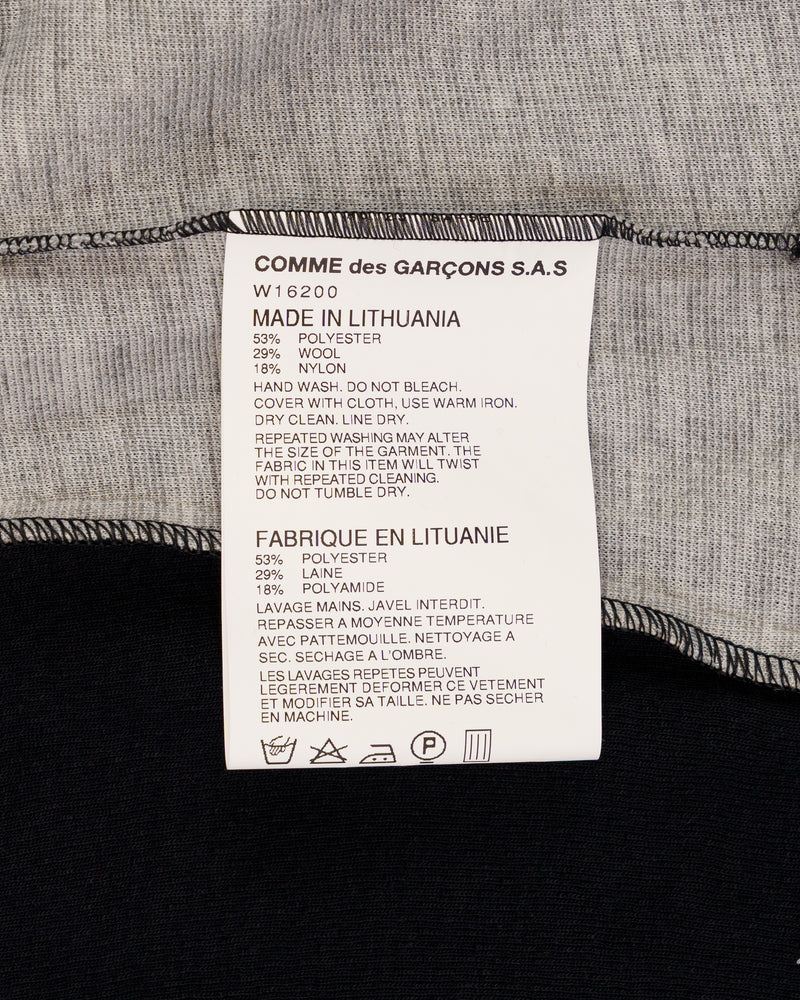 COMME des GARÇONS SHIRT jersey panelled black sweater thumbnail