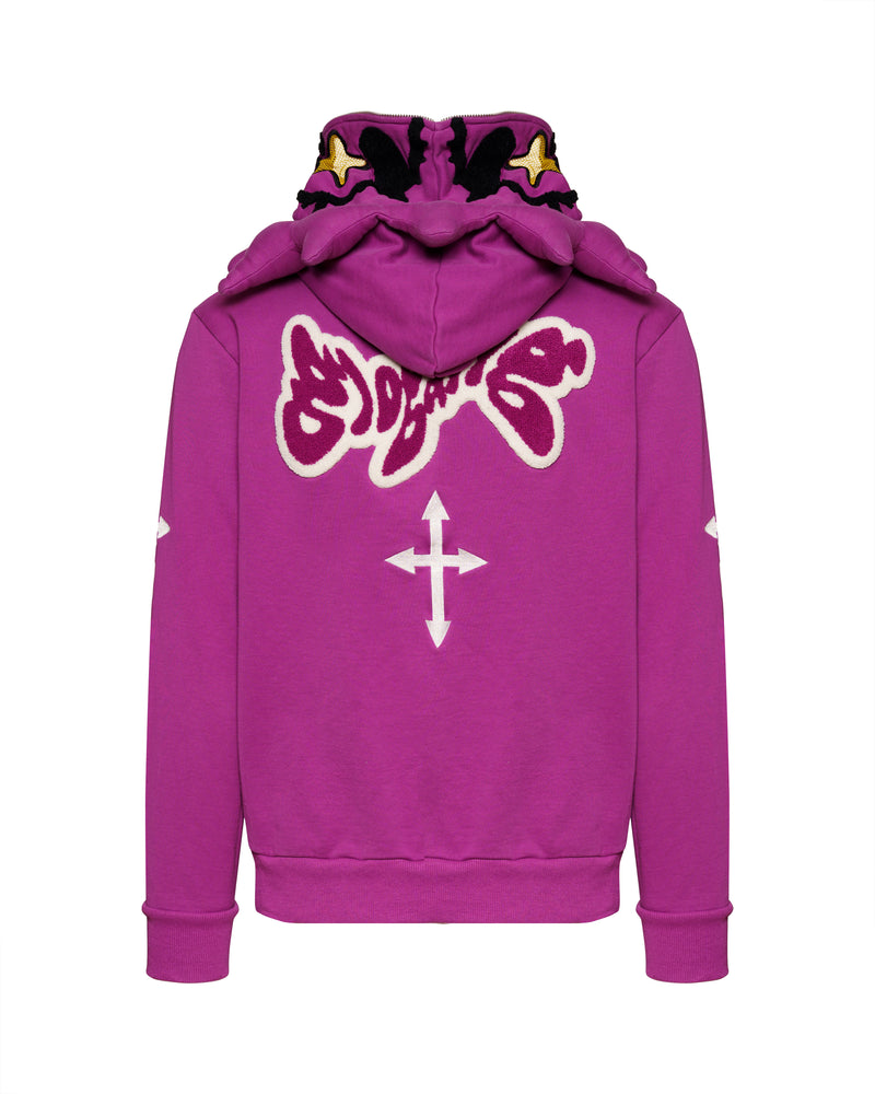 GLOGANG Almighty Glo full zip pink sweatshirt thumbnail
