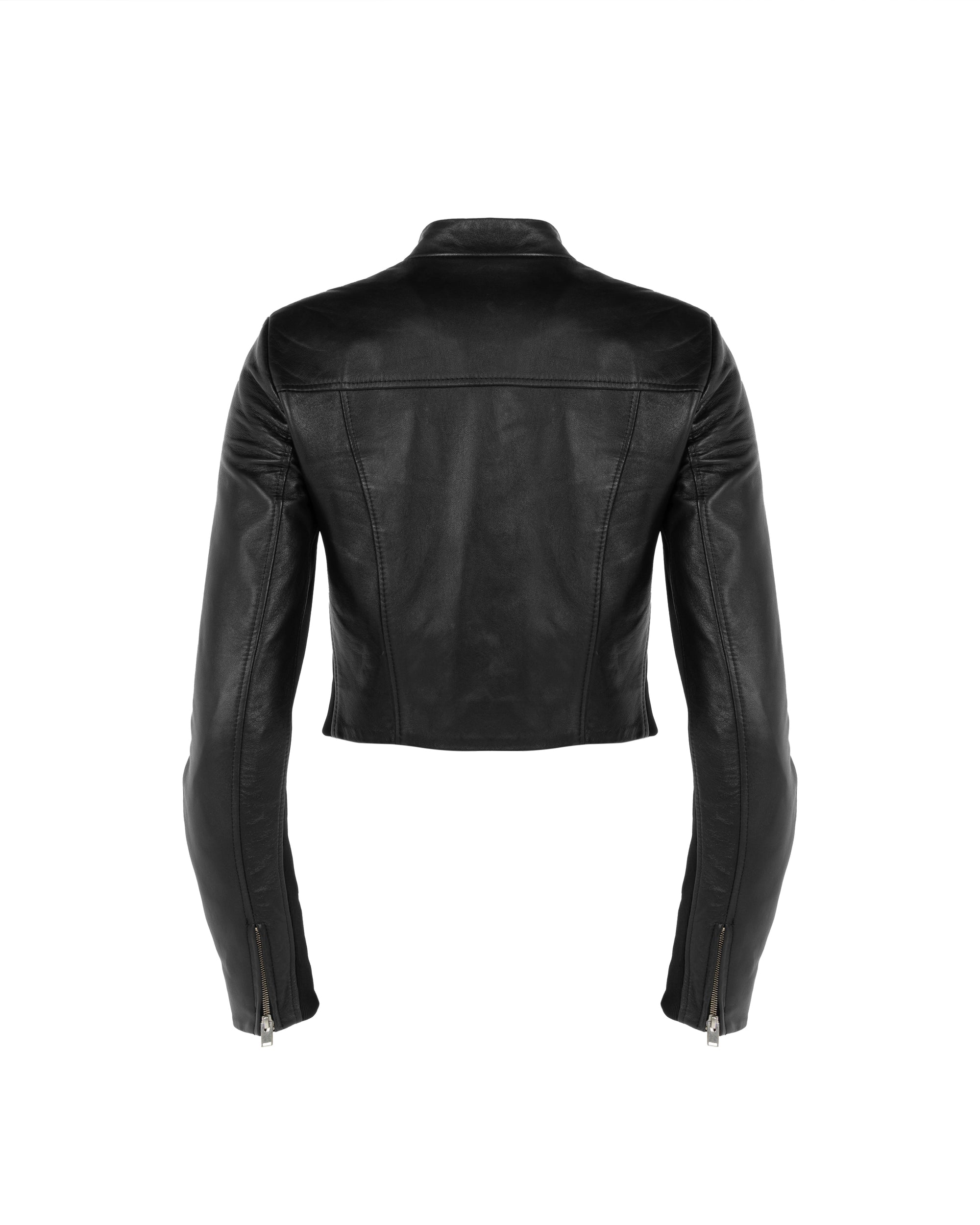 MISBHV corset faux-leather biker jacket