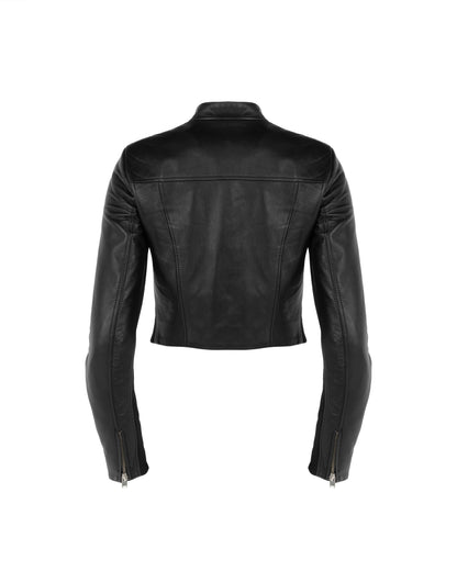 MISBHV corset faux-leather biker jacket MISBHV