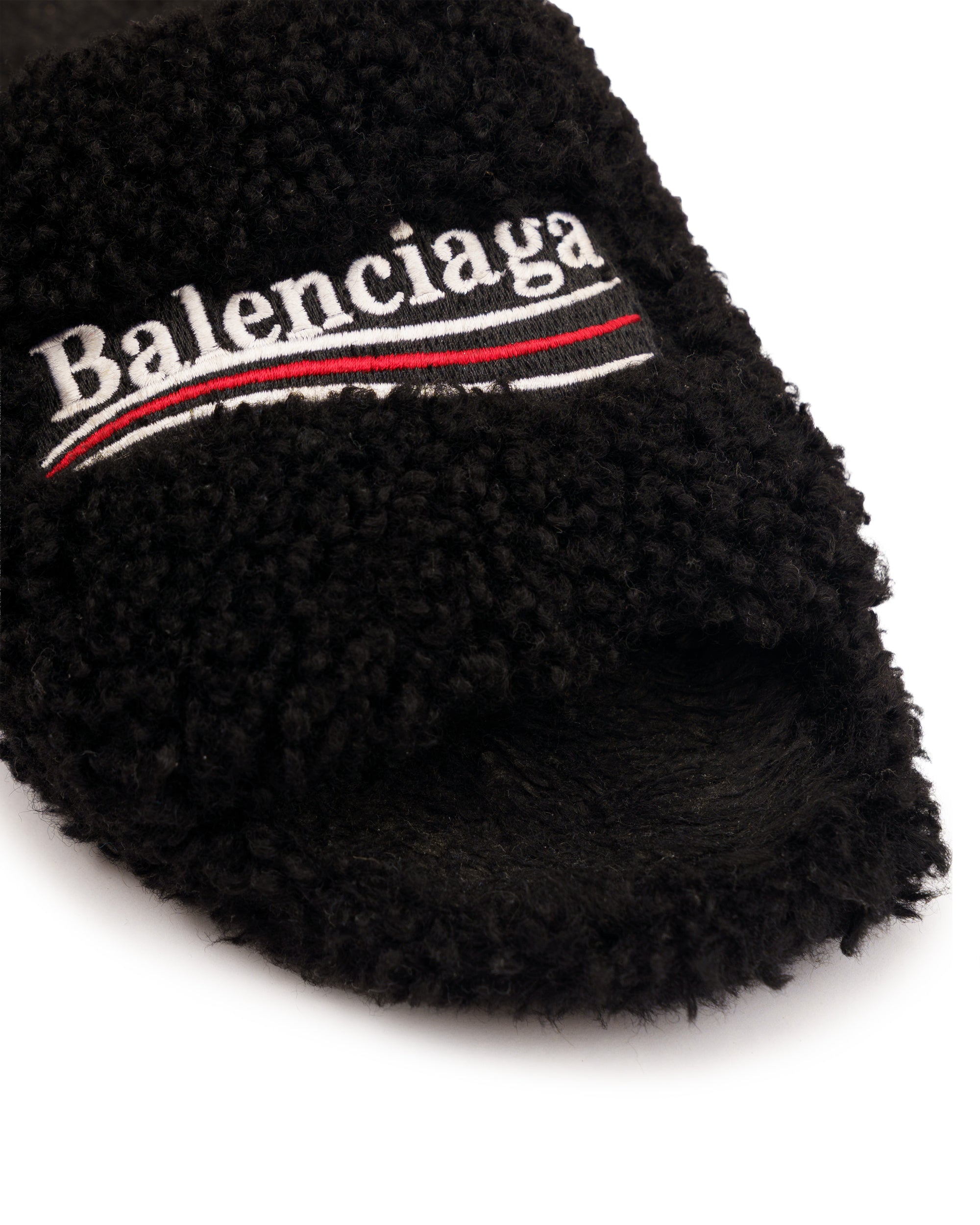 Balenciaga Furry Slides 'Political Campaign'