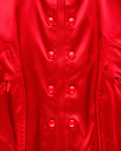 Mugler Trademark red satin tang jacket Mugler