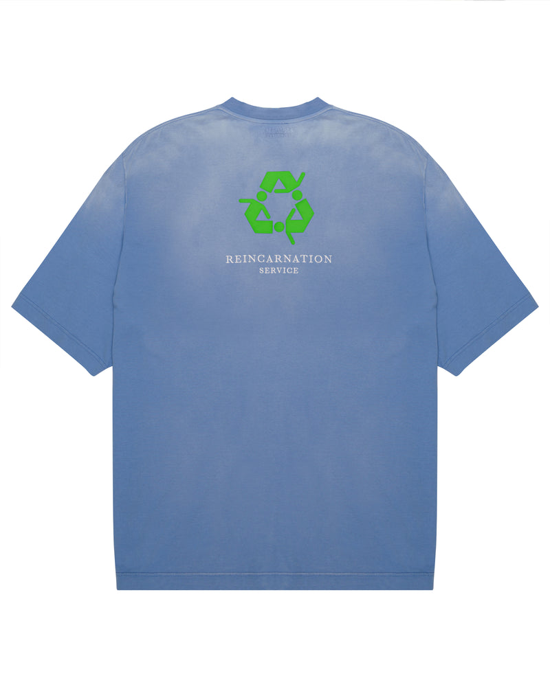 Vetements "Not doing shit today" powder blue oversized t-shirt thumbnail
