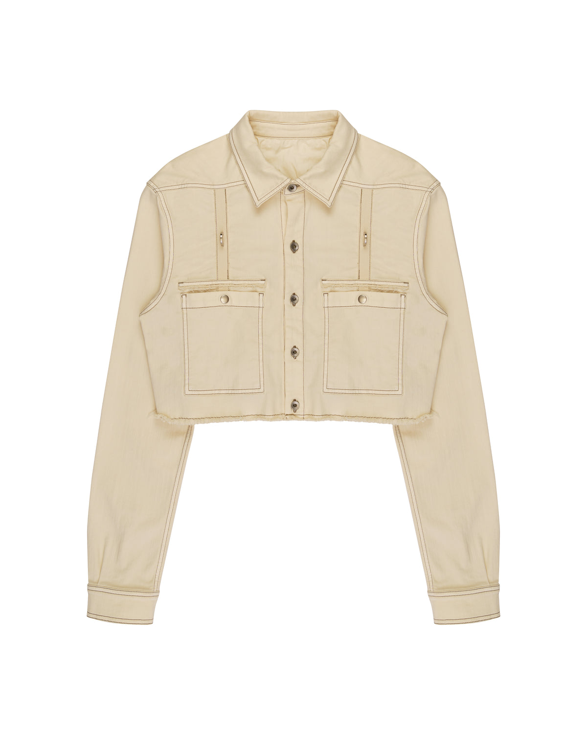 Rick Owens DRKSHDW cropped natural denim jacket