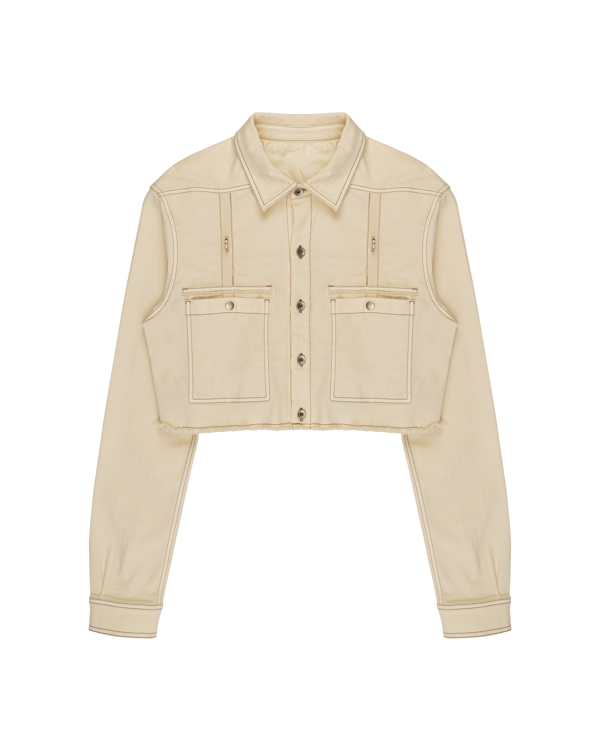Rick Owens DRKSHDW cropped natural denim jacket