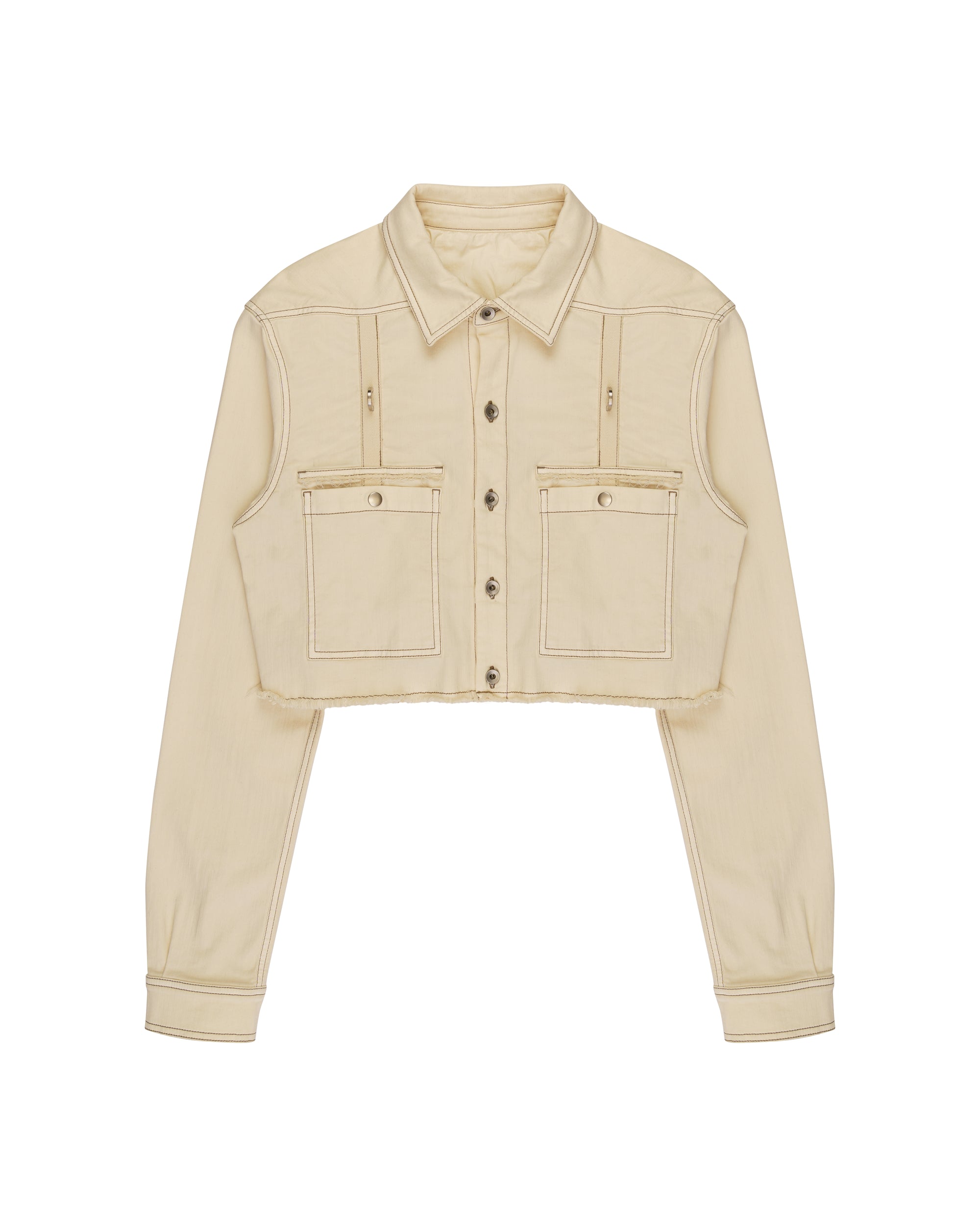 Rick Owens DRKSHDW cropped natural denim jacket