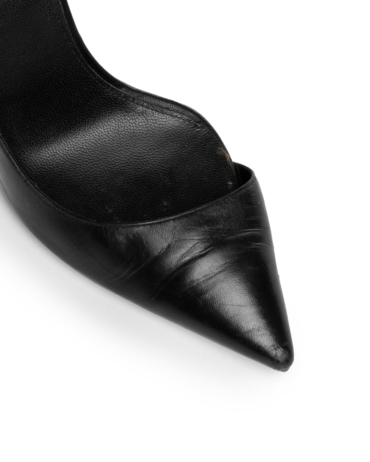 Saint Laurent Anja D'Orsay 105 black leather heels