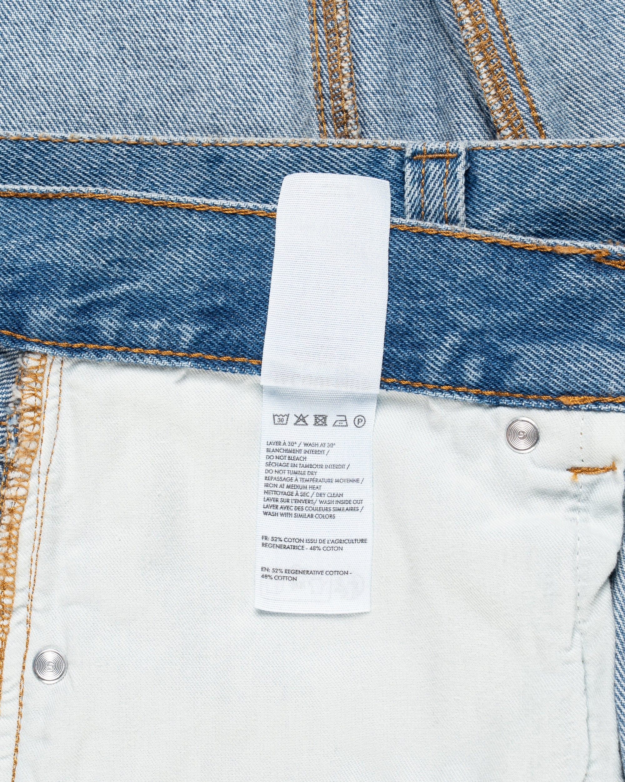 Jacquemus Les Sculptures "Le de-Nîmes" large blue denim pants