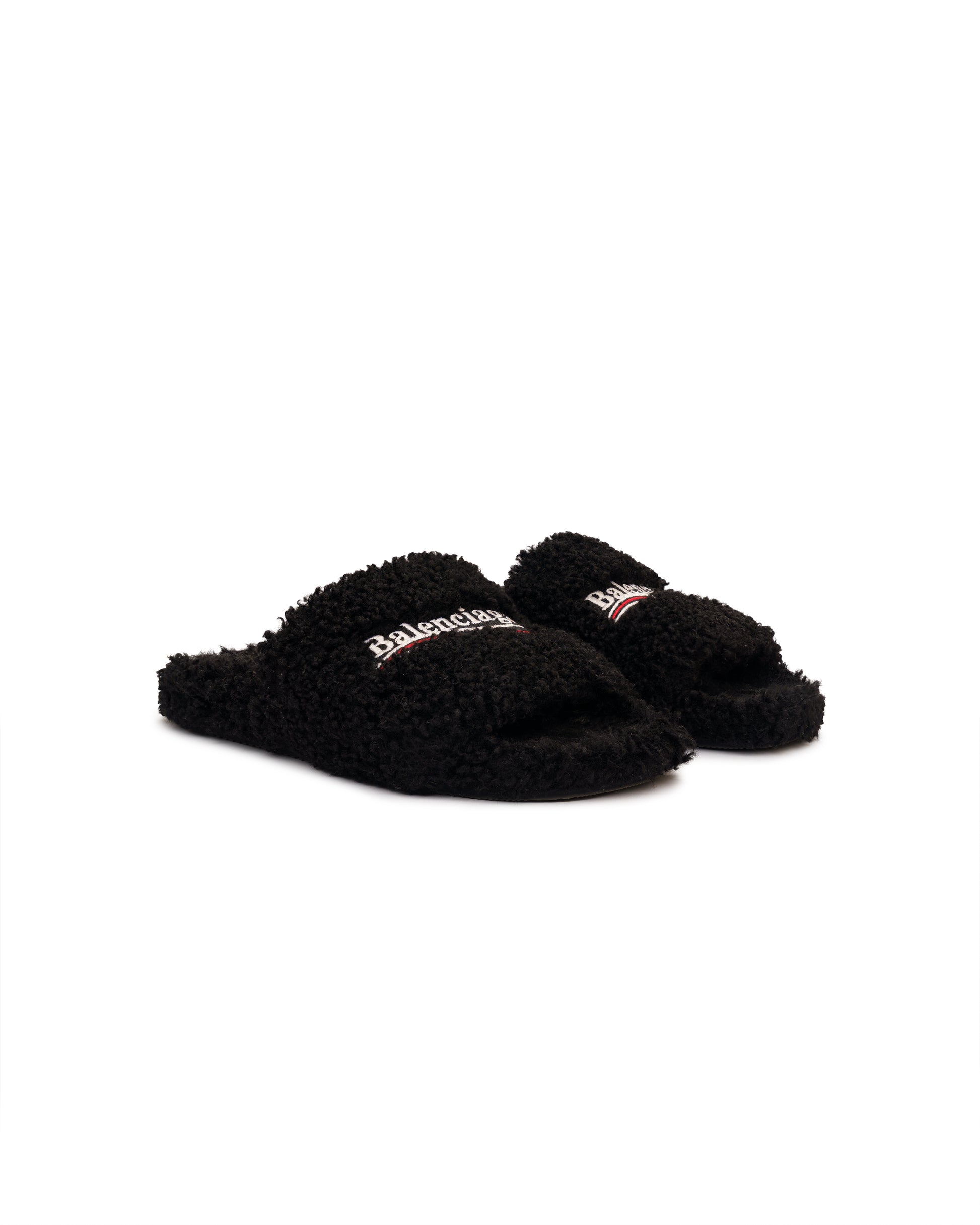 BALENCIAGA BERNIE FUR SLIDES image