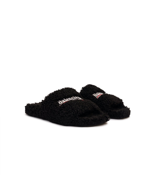 BALENCIAGA BERNIE FUR SLIDES image