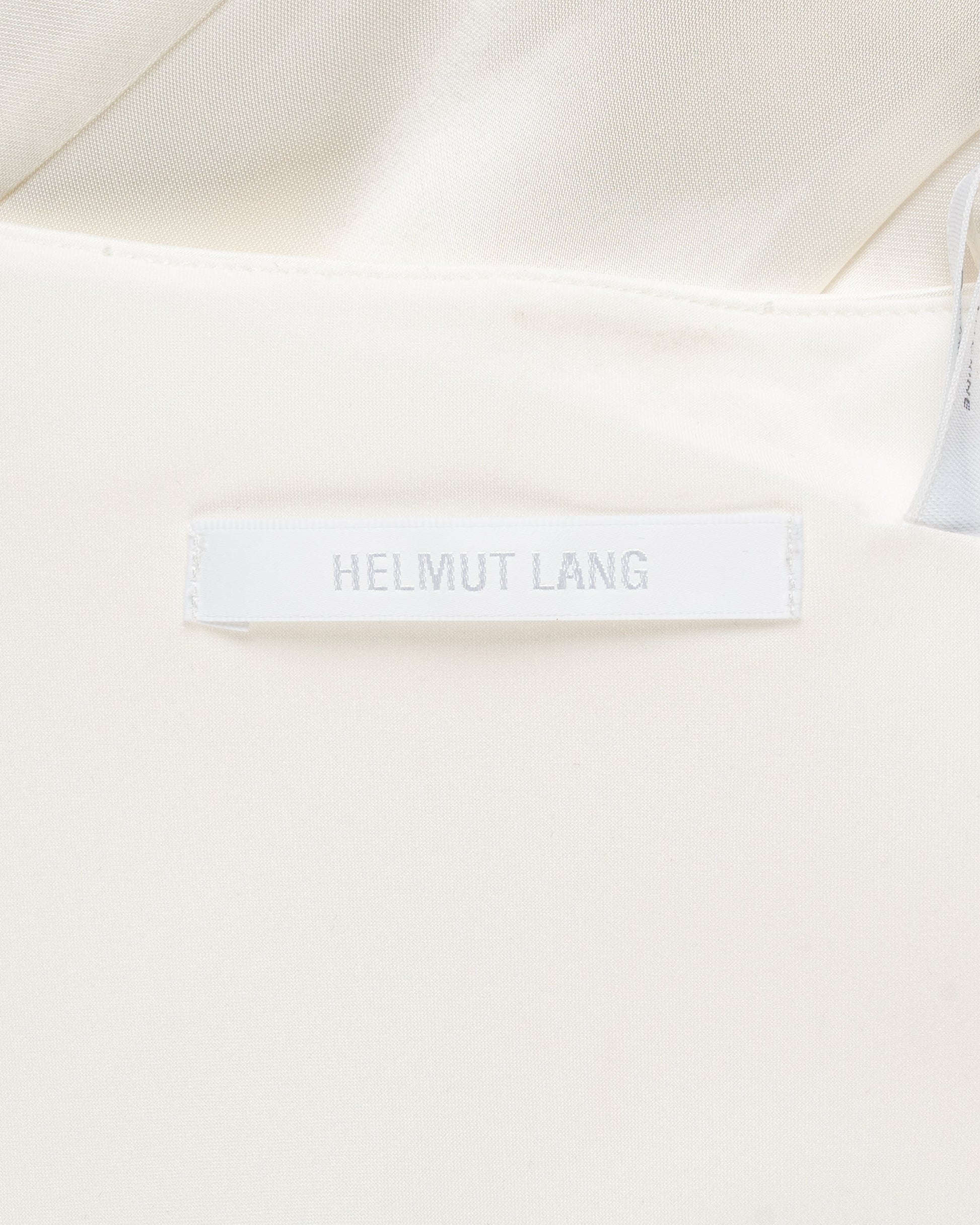 Helmut Lang Sash Ivory white double satin dress Helmut
