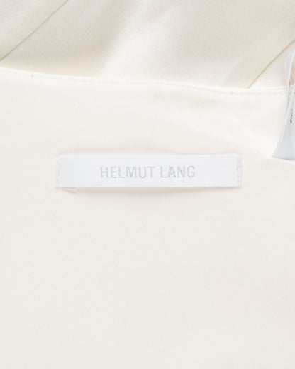 Helmut Lang Sash Ivory white double satin dress Helmut