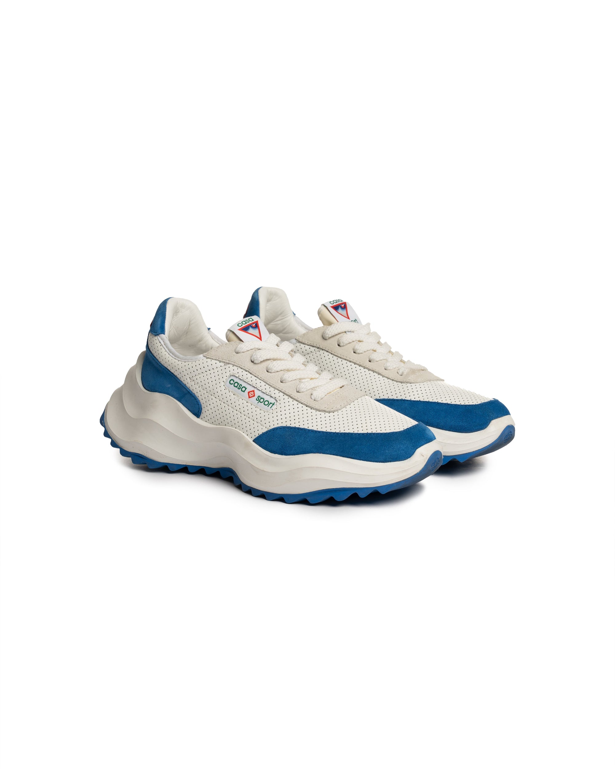 Casablanca Atlantis white & blue sport sneakers