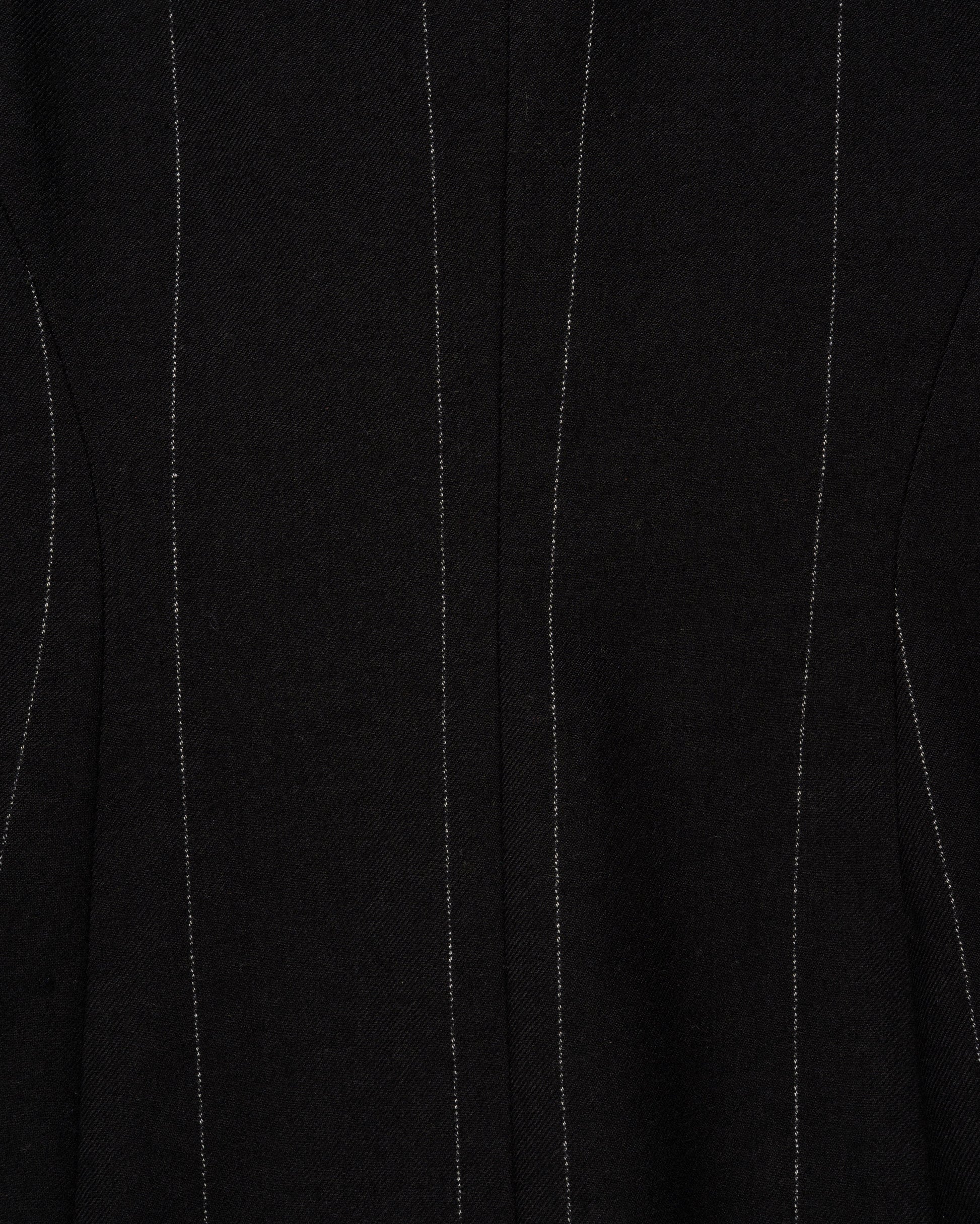 Ann Demeulemeester Pinstripe elongated laine blazer jacket Ann